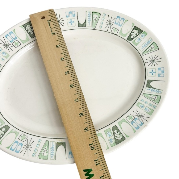 CATHAY by Taylor, Smith & Taylor 13" Oval Serving Platter Atomic Starburst - Picture 6 of 7